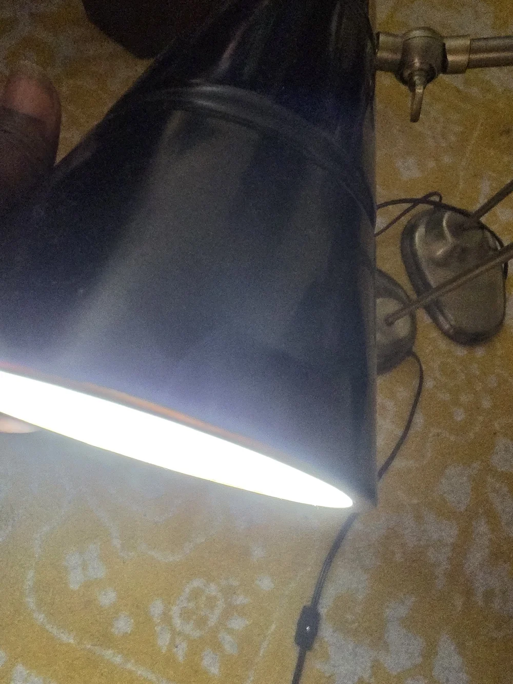 Adjustable Black Desk Lamps with Brushed Nickel Bases